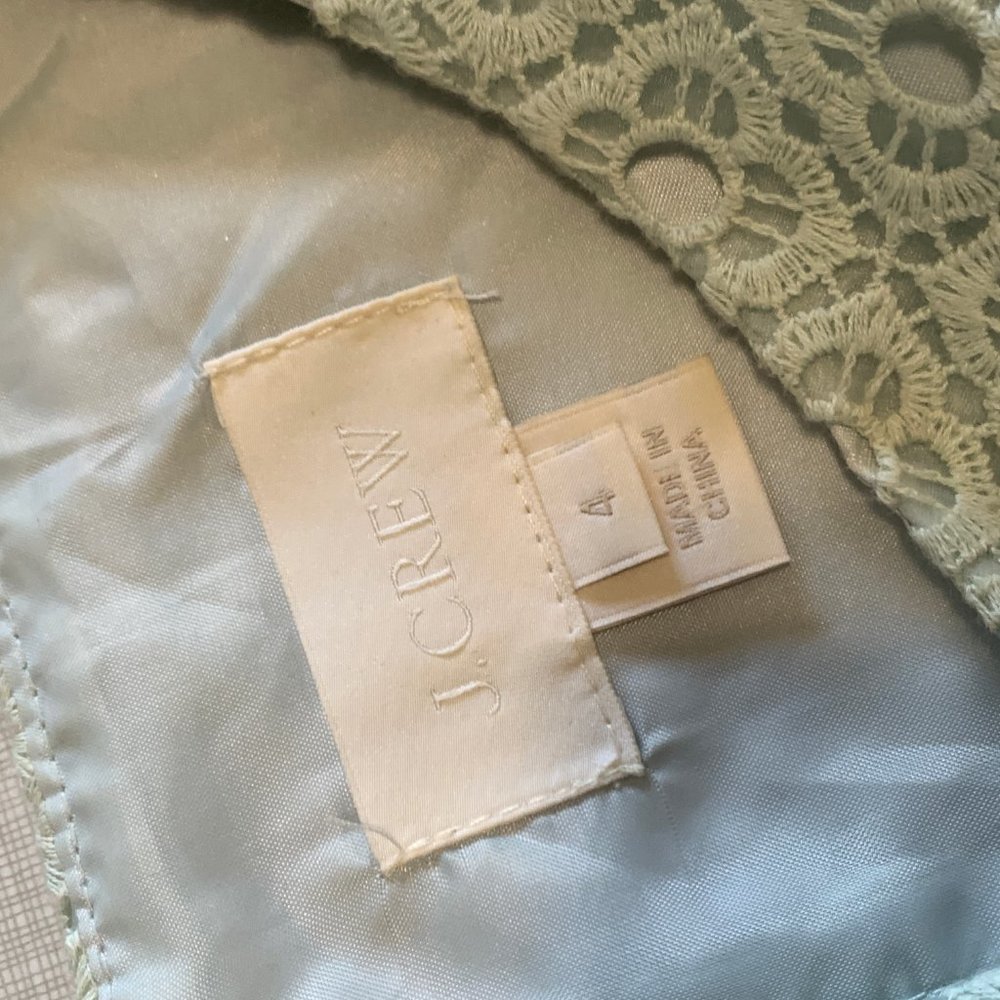 J. Crew Kayla Organza Eyelet Lace Fit Flare Dress - Picture 9 of 16
